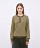 Aepeuteopeulei Striped Knit Henley Neck Khaki