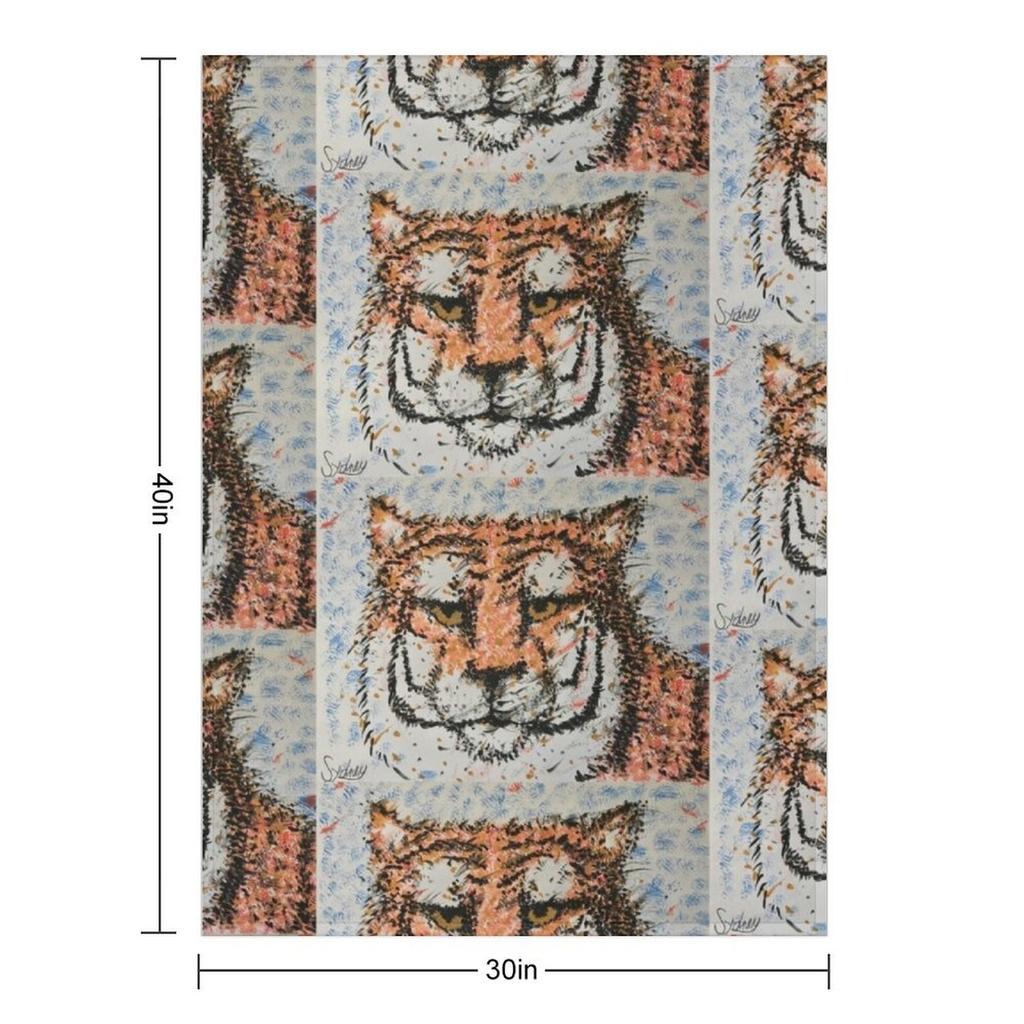 Tiger Throw Blanket Travel Halloween Winter Beds Luxury Designer Blankets