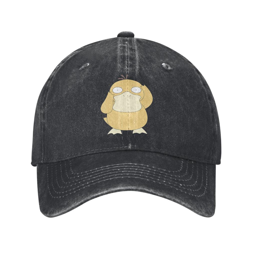 Confused Psyduck PPokemon Baseball Cap Retro Distressed Denim Snapback Hat Men Women Outdoor Running Golf Soft Caps Hat