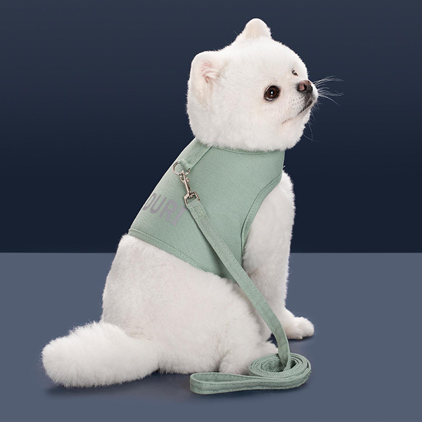 

Chest Back Leash Adjustable Length Pet Traction Dog Traction Rope Collar Belt Dropshipping Accessories L зелёный