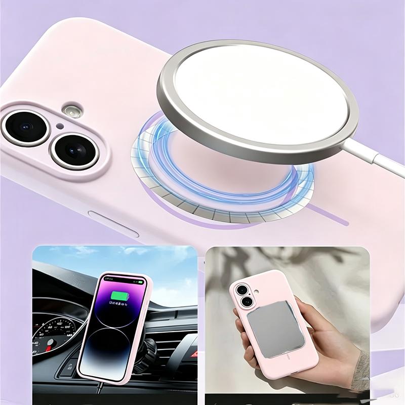 Magnetic Matte Soft Liquid Silicone Phone Case For iPhone 18 17 16 15 14 13 Pro Max Air For Magsafe Wireless Charging Cover
