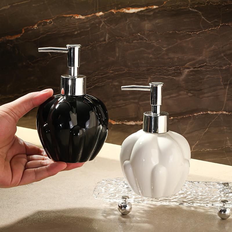 340ml high face value ceramic hand sanitizer bottle Hotel bathroom shower gel shampoo lotion separate bottles seifenspender