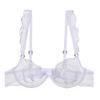 French Style Lace Embroidered Thin Cup Bra With Underwire Support Full Bust Comfort Lift