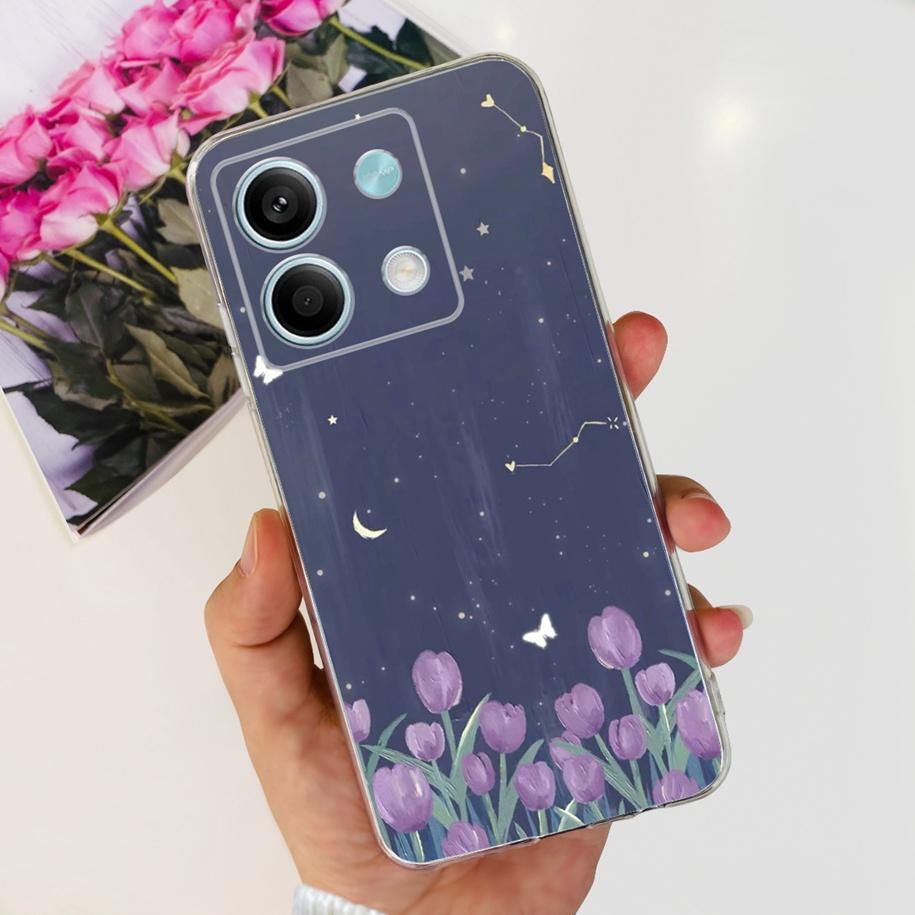 For Xiaomi Redmi Note 13 2024 Case Fashion Flower Soft Phone Case For Xiaomi Redmi Note 13 5G Soft Fundas Bumper Note13 4G Coque