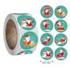 500pcs 1inch Black Hot Stamping Sticker New Year 2023 Merry Christmas Stickers Gift Sealing Labels Holiday Candy Bag Box Decor