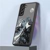 Aesthetic Snow Mountain Matte Case For Samsung Galaxy S22 S20 S21 FE S10 S9 Plus S8 Capa Note 20 Ultra 10 Lite Phone Fundas