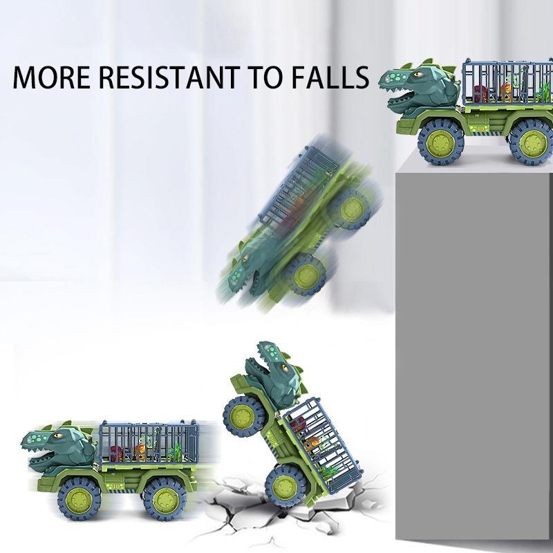 New Children's Car Toy Dinosaurs Transport Car with Dinosaur Large Engineering Vehicle Model Educational Toy Transport Vehicle Toy Boy Girl Gift