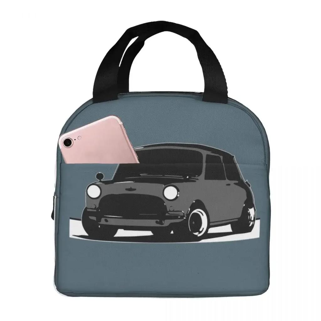 Austin Mini Cooper Insulated Lunch Bag for Women Kids Leakproof Food Boxes Thermal Lunch Box Tote