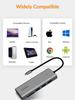 iDsonix To USB Compatible with Warranty Port LAN Port 3 USB Ports PD Charging Port SD Card Port Micro SD Card 8-in-1 USB-C Hub, Type-C 3.0 5Gbps,