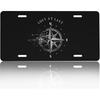 Front License Plate Cover – Aluminum Metal Car Accessory, Rust-Proof Novelty Vanity Tag Decor For Men & Women, 6X12 With 4 Holes - The World Map