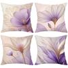 Purple Flower Printed Cushion Covers For Home Decor Polyester pillowcase, sofa decorative cushion cov Headboard Pillow