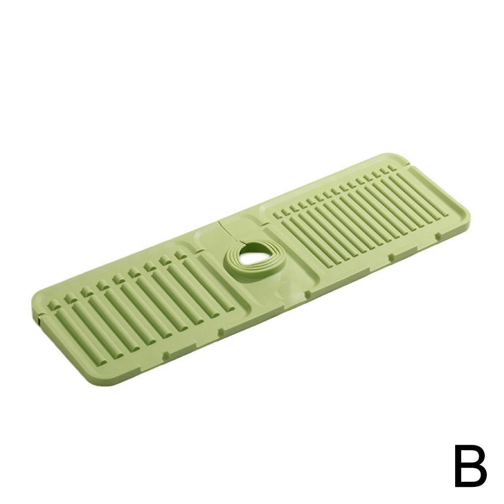 

Faucet Silicone Pad Multipurpose Toilet Soap Storage Slope Design Rapid Drainage Kitchen Foldable Drainage Antislip Mat зелёный