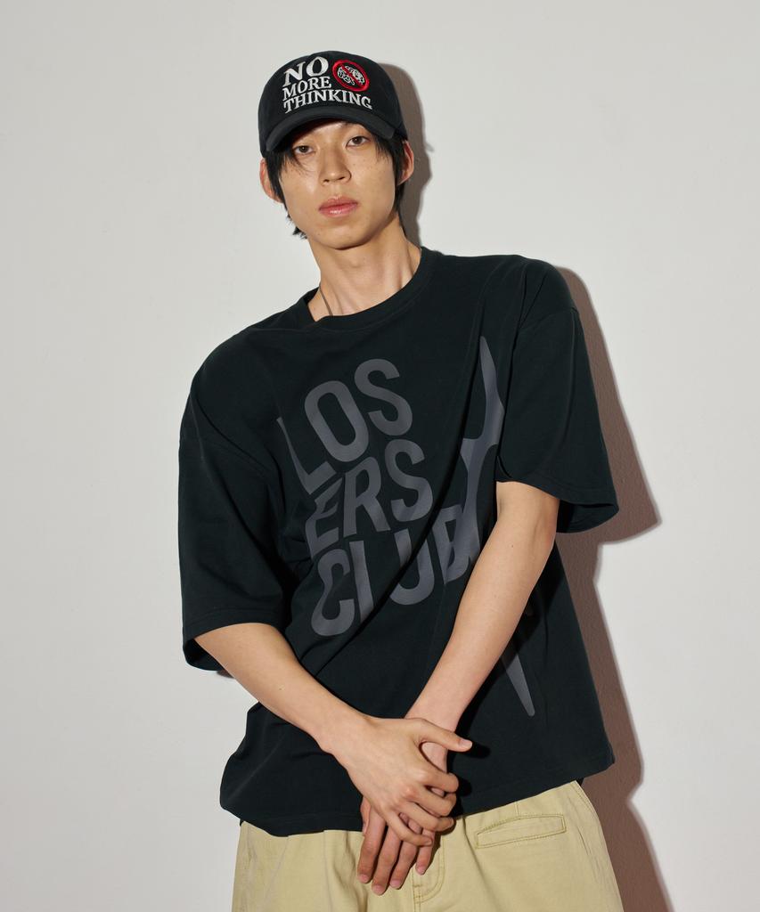Lujeoseukeulleob Logo Short Sleeve T-Shirt Black