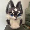 Nové nadýchané kigurumi Fursuits Kostým zvířecí hlavy Roztomilá hlava kočky psa Kostým na Halloween Hlava Kemono Kostýmní doplňky Dětský dárek