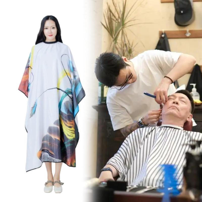 Print Hairdressing Feather Cape For Adult With Antistain Oilresistant Technology