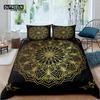 Home Living Luxury 3D Mandala Bedding Set Navy Boho Duvet Cover Pillowcase Queen and King EU/US/AU/UK Size Comforter Bedding