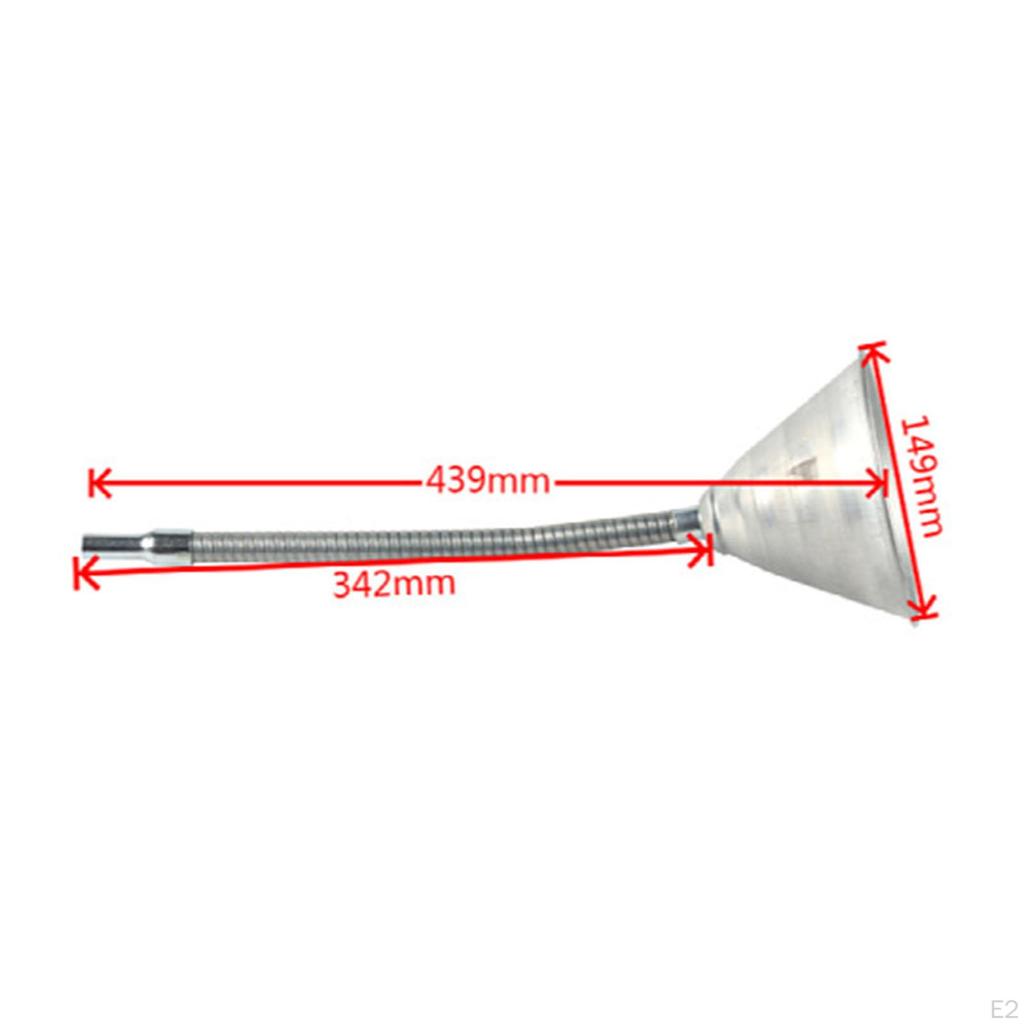 Steel Bendable Spout Funnel with Filter Automotive High Accuracy Extended Oil for
