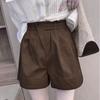 Women's 100% Cotton High Waist Summer Casual Plus Size Wide Leg Shorts