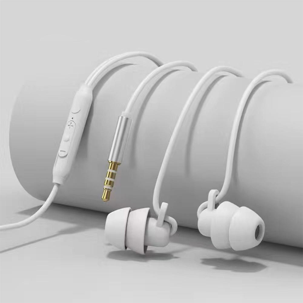 Silicone In-ear 3.5mm Jack Wired Earphones Handsfree With Cable Earbuds In-line Control Headset With Mic
