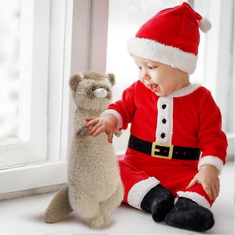 Ferret Plush Toy Ferret Doll Ferret Stuffed Plush Toy Throw Pillow Backrest Pillow Ferret Plush Doll for Bedroom Bed Sleeping Home Living Room Sofa Of