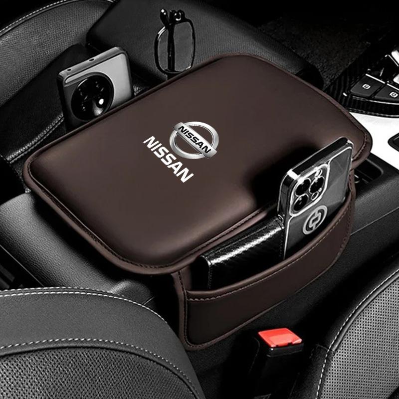 1pcs Car Armrest Pad Center Console Arm Rest Box Cover Protective Ma For Nissan X-Trail T32 T31 Qashqai Tiida Teana Car Styling