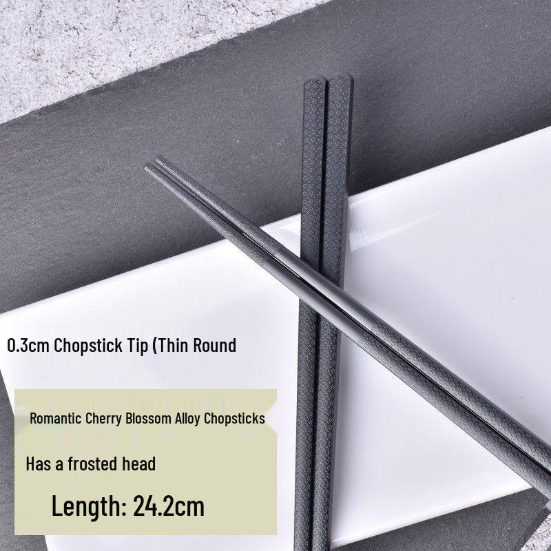 2023 High-Grade Mold-Proof Japanese Alloy Chopsticks: Heat-Resistant for Home, Hotel, Restaurant, Catering.
