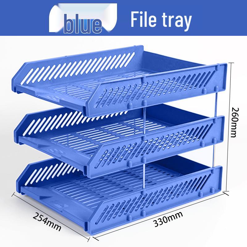 Four-Tier Desktop File Organizer with Storage Trays for Office Supplies