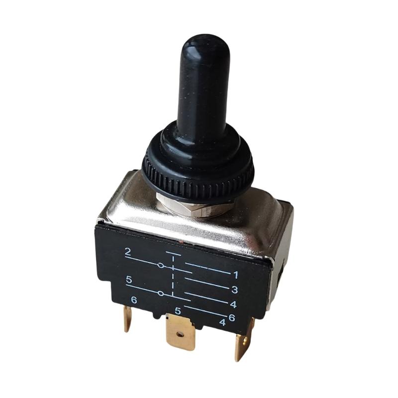 6 Pin Electrical Toggle Switches HY29D PVC Switches Easy to Install HY29D 6 Pin 3 Setting Switches for Secure Connection