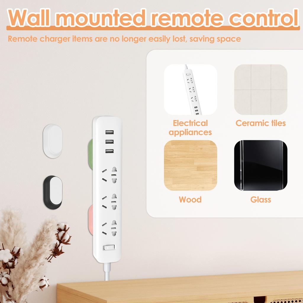 4 Pcs Magnetic Remote Control Holder Wall Mount Self Adhesive TV Remote Silicone Hook Household Strong Magnetic Storage Rack