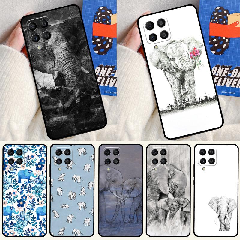 Cute Elephant For Samsung Galaxy M15 M55 M33 M13 M23 M53 M31 M51 M14 M34 M54 M20 M30s M52 M32 Phone Case