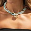 Collana a Catena con Pietra Imitazione Perla Romantica Y2K Ingemark per Donna Tendenza 2026 Choker con Ciondolo Cuore d'Amore Boho Gioielli da Matrimonio