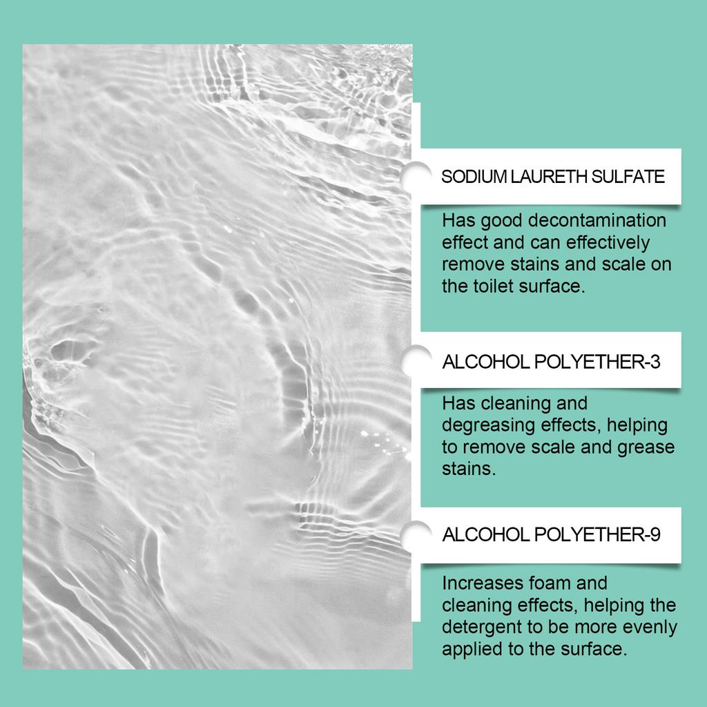 JAKEHOE Toilet Bowl Cleaner Toilet Stain Removal Cleaning Toilet Deodorization Deep Cleaning Fresh Odor