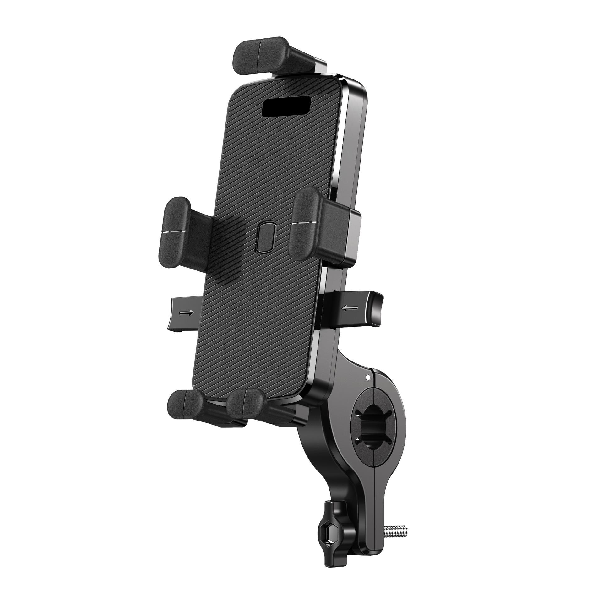 Shenzhen OEM Bicycle Mobile Phone Holder 360 Degree Rotating Plastic Mountain Bike Motorcycle Phone Mount Holder Manual clip