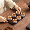 Chaxun Prosperous Dragon Silver Plated Ceramic Master Tea Cups - Set of 6