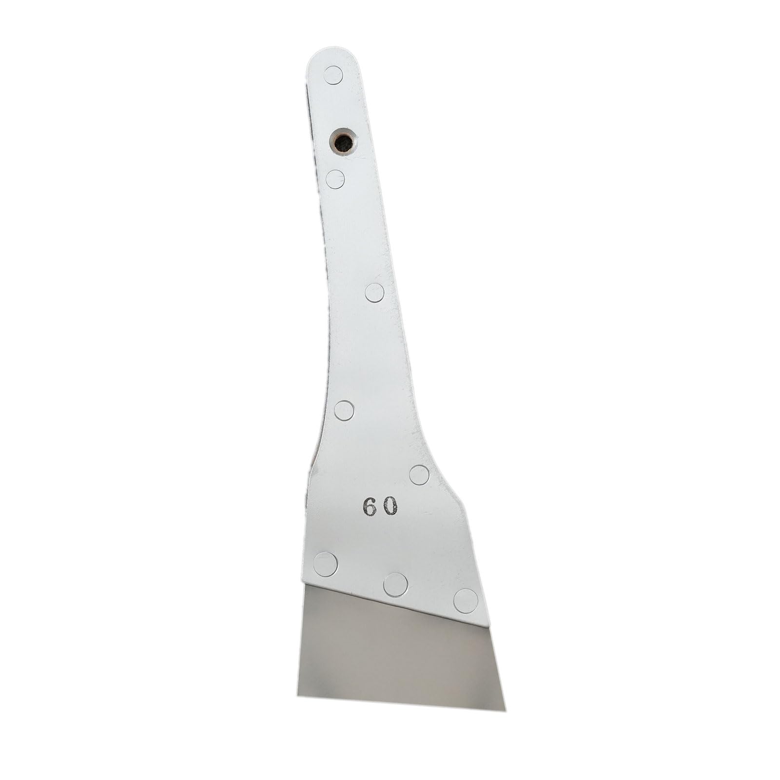

Aluminum partially putty stainless steel 60mm 1 piece handle, wood-plated spatula, blade, wide,