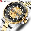 CURREN Steel Strap Watch Simple Calendar Large Dial Business Watch Waterproof Men's Fashion