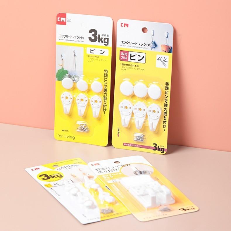 Modern Minimalist Plastic And Steel Adhesive Wall Hooks Set With Strong Holding Power For Home Organization