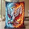 Poland Football Printed Flannel Blanket Skin Friendly Warm Decorative Throw for Indoor Couch Bed Daily Use