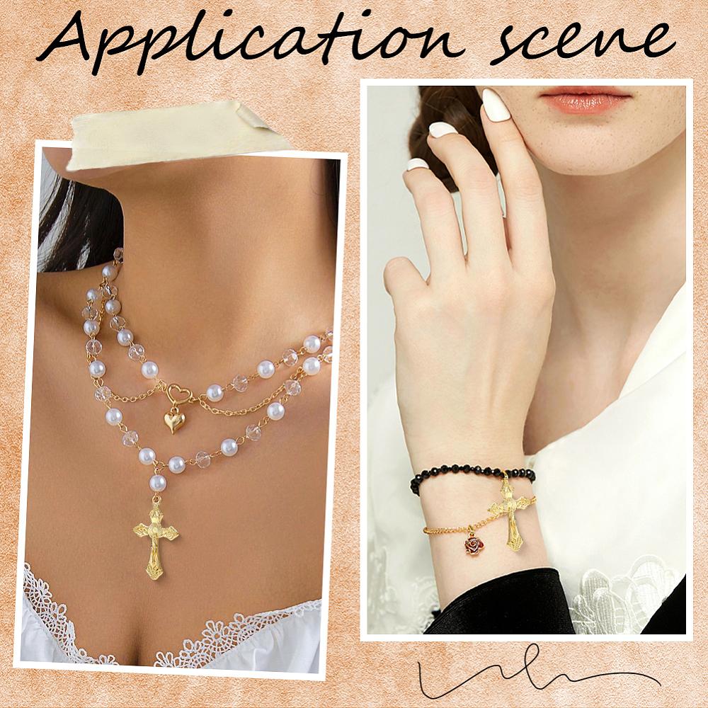 50Pcs Tibetan Style Pendants, For Easter, Lead Free and Cadmium Free, Crucifix Cross Pendant, Golden, 33.5x20.5x2.5mm, Hole: 2mm