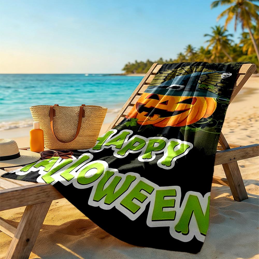 Halloween Beach Towel Soft Durable Quick-Dry Comfortable Lightweight Suitable for Sports, Travel, Swimming, Yoga, Bathroom, Beach, And Pool