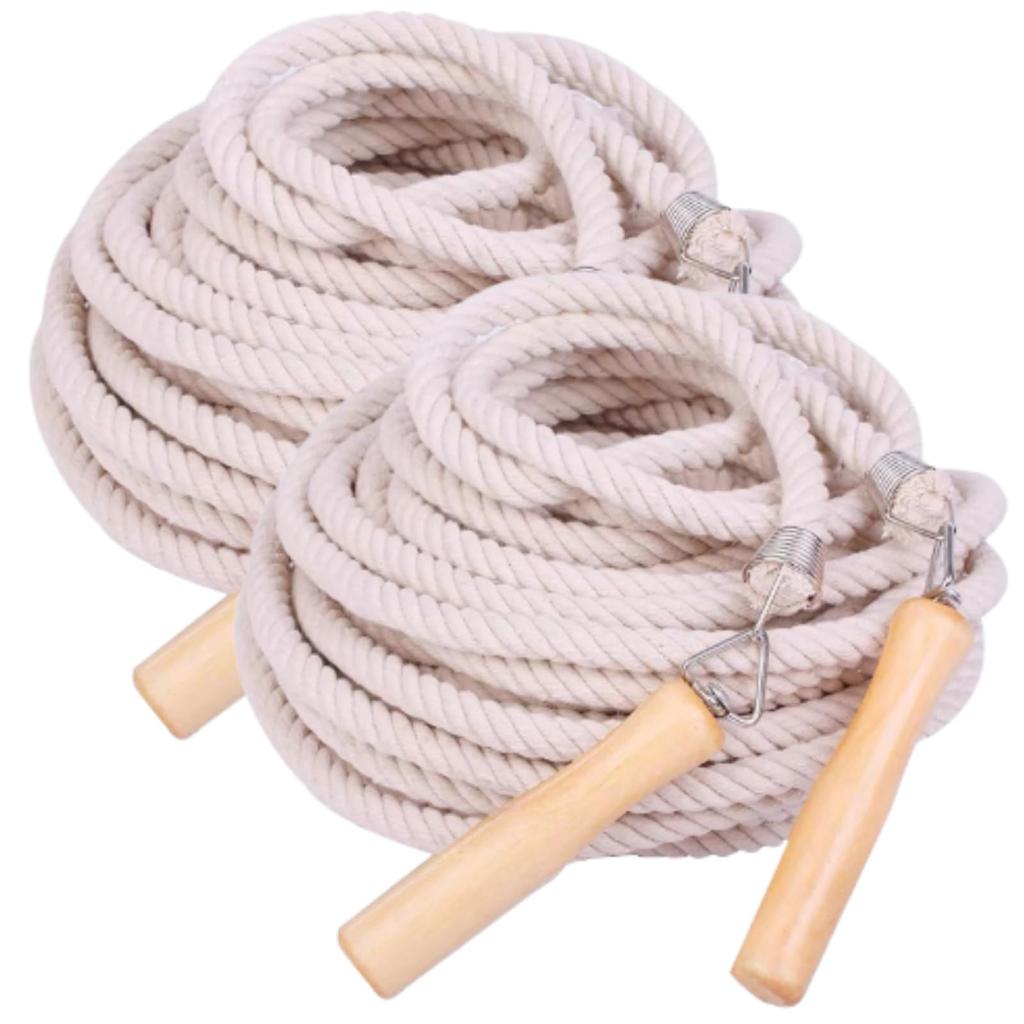 GRASSCALM Large Skipping Rope Set of 2 Long Skipping Rope Large Skipping Rope Skipping Rope for Wooden Large Skipping Rope 10m Adults, Children,