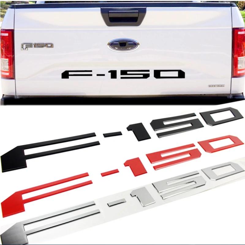 Rear door badge with built-in font badge sticker 3D car tuning for F150, F-150 lettering for rear trunk name plate stickers accessories
