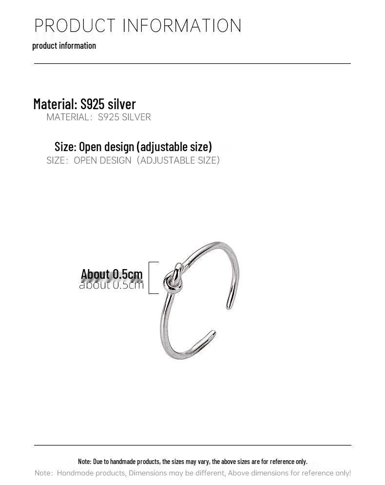 Inel Nod Argint S925 Banyan Tree - Design Nișă pentru Femei, Lux Deschis la Modă.