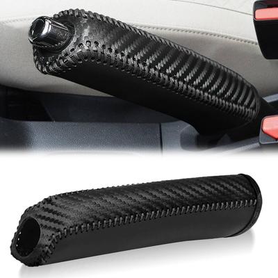 Genuine Leather Parking Brake Cover, Exclusive Design, Made of Premium Leather, Handbrake Protection, Anti-Slip, Compatible with Vehicles, Durable
