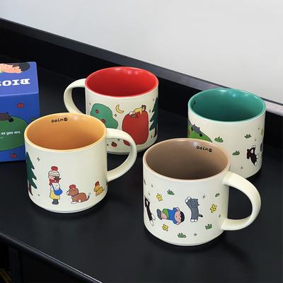 Sean Chubby Cup Ceramic Mug Creative Mug Cartoon Couple Water Cup Coffee Mug Gift Ceramic Mug