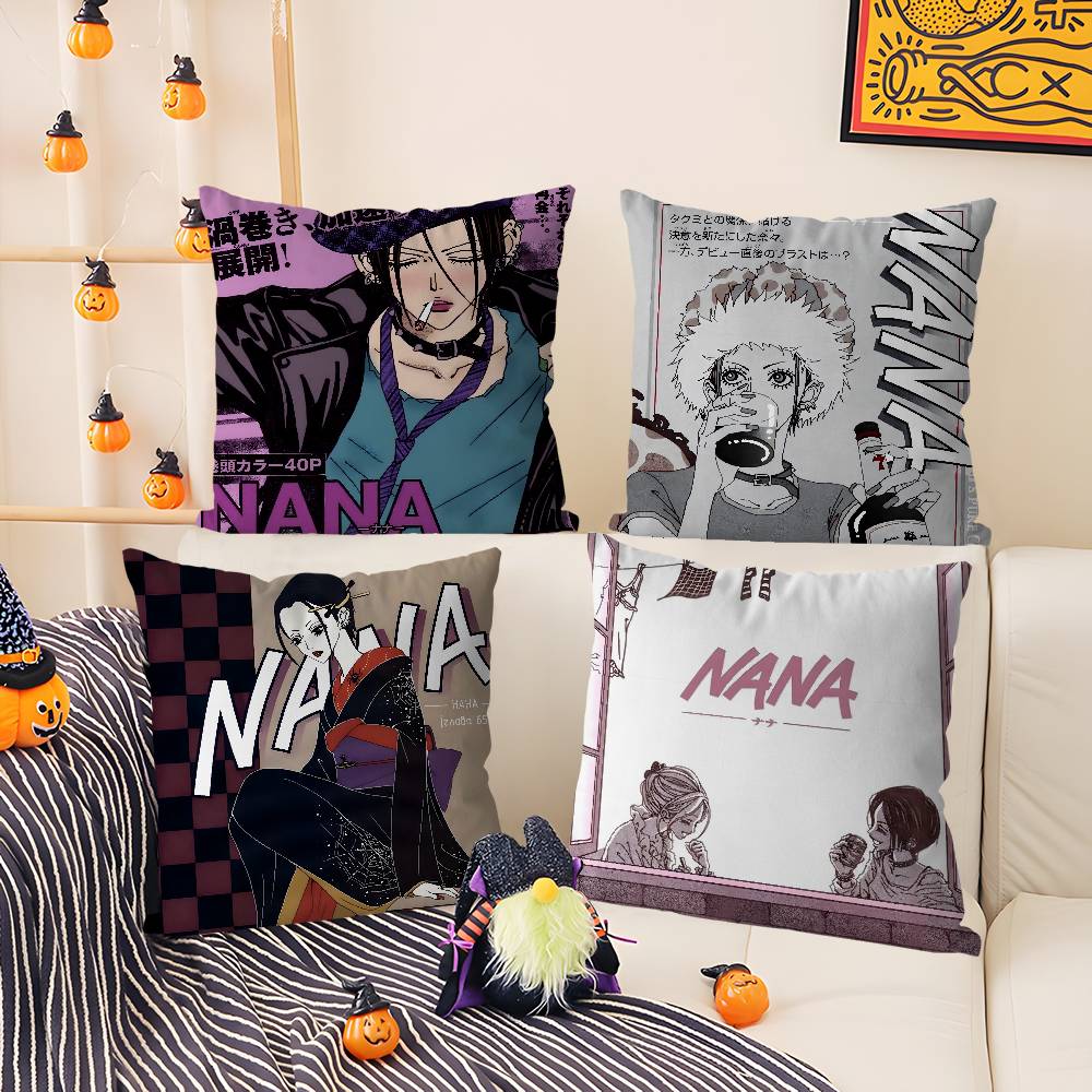 Arrival N-Nana Anime Pillow Case Home Dorm Chair Back Short Plush Double-Sided Printing Office Nap Time Cushion Cover