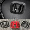 PLXI9 ABS Car Steering Wheel Emblem Sticker Accessories For Civic FIT Accord Prelude CRV 5th City CRZ CRX Jazz HRV Pilot Odyssey