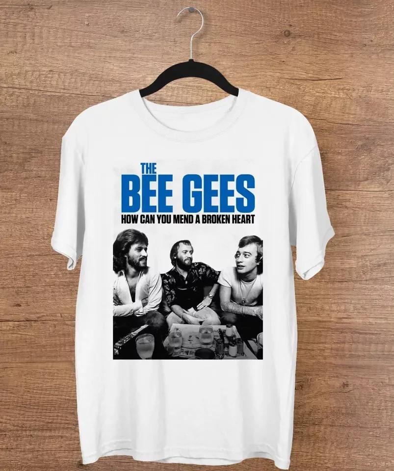 Hot! Bee Gees Band For Fans Cotton White Full Size Men Women Shirt Unisex T-Shirt L