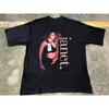 Janet Jackson Welt 93 94 Baumwolle Schwarz T-Shirt S 4XL