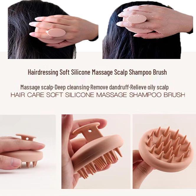 Silicone Scalp Massager & Shampoo Brush - Integrated Design for Styling and Hair Care